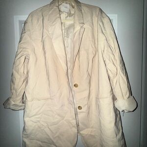 H&M Beige Blazer with Gold Buttons